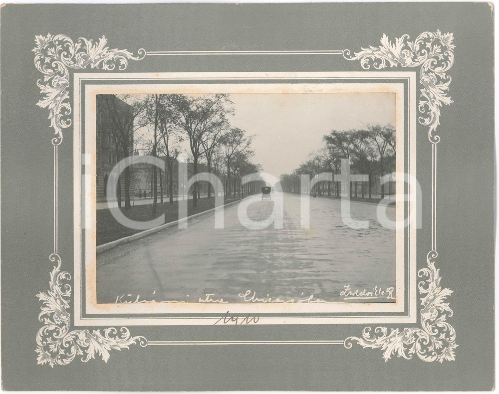 1910 Zsoldos ELEK - CHICAGO (USA) The Grand Boulevard - ANIMATED Photo 28x22  Fotografia d'epoca, montata su cartoncino rigido, che reca al negativo didascalia originale e firma del fotografo.FOTOGRAFO: Zsoldos Elek GOOD/buono  Formato: 28x22 cm originale e autentica 1