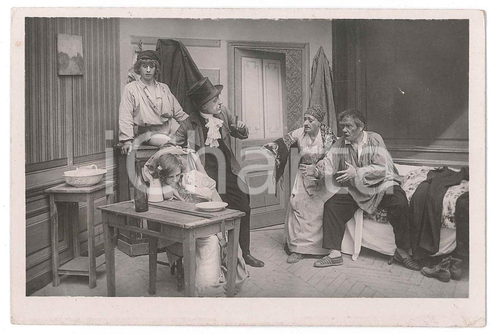 1920 ca CINEMA "Les MystÃ¨res de Paris" d'aprÃ¨s EugÃ¨ne SUE - Carte postale Cartolina postale d'epoca, non viaggiata..  GOOD/buono  FORMATO: 14x9 cm originale e autentica 1