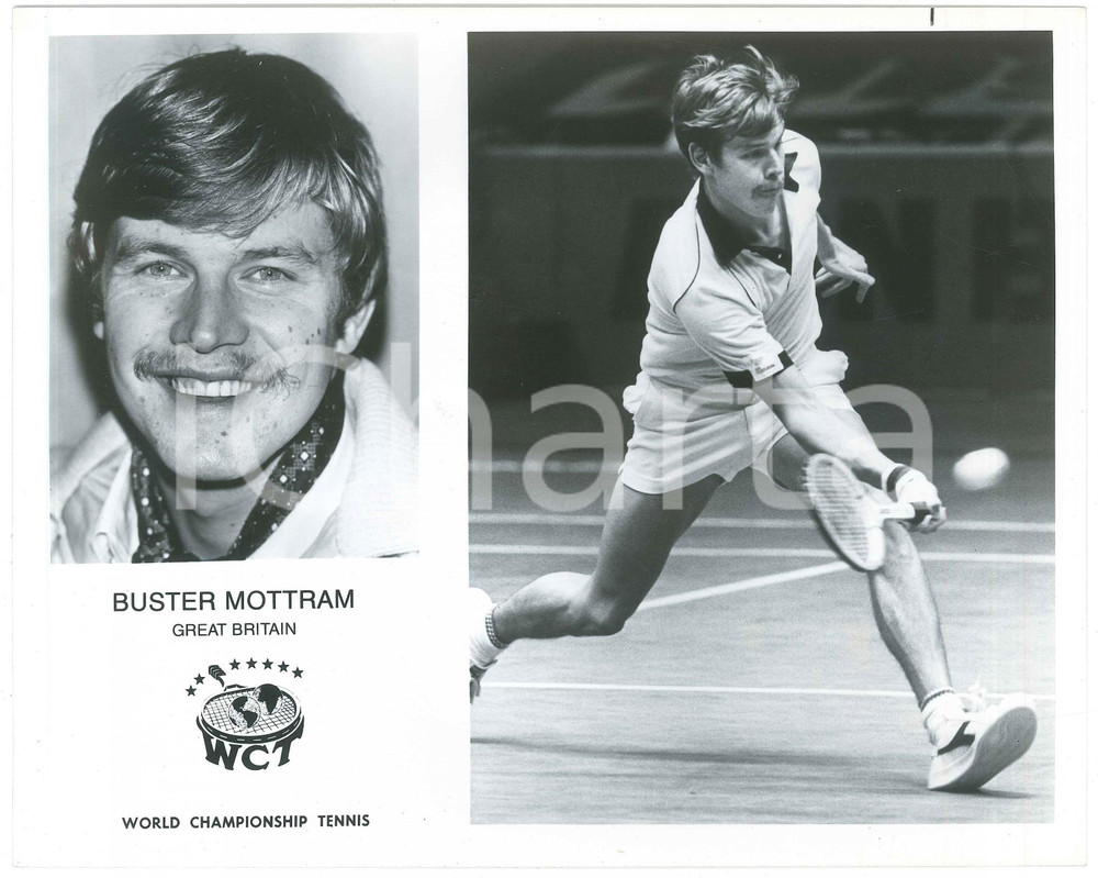 1981 WCT World Championship Tennis - Buster MOTTRAM Great Britain - Photo 25x20  Fotografia d'epoca. FAIR/discreto Lievi smussature agli angoli Formato: 25x20 originale e autentica 1