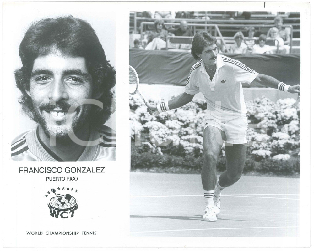 1981 WCT World Championship Tennis - Francisco GONZALEZ Puerto Rico - Photo  Fotografia d'epoca. FAIR/discreto Lievi smussature agli angoli Formato: 25x20 originale e autentica 1