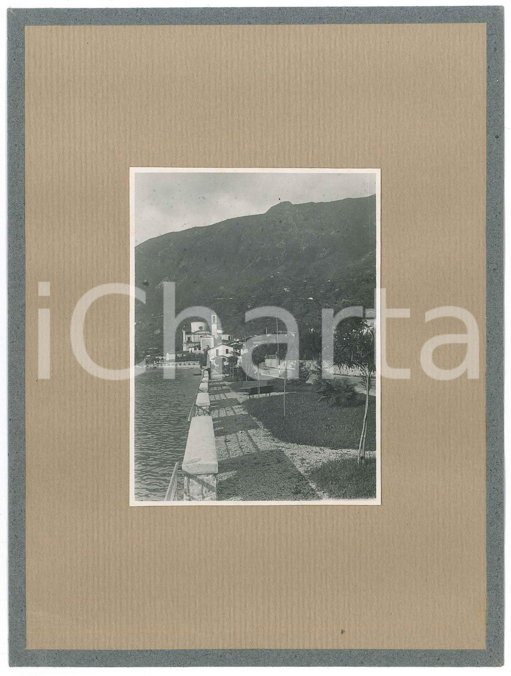 1934 LAGO D'ISEO - SALE MARASINO - Veduta - Foto 17x23 cm  Fotografia d'epoca, montata su cartoncino morbido rivestito.Didascalia originale al verso. GOOD/buono  Formato: 17x23 cm originale e autentica 1