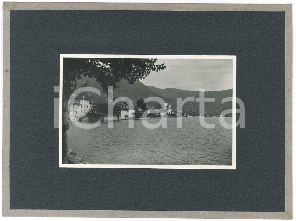 1935 LAGO D'ISEO - SALE MARASINO - Veduta - Foto 23x16 cm  Fotografia d'epoca, montata su cartoncino morbido rivestito.Didascalia originale al verso. GOOD/buono  Formato: 23x16 cm originale e autentica 1