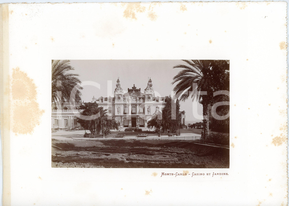 Fotografia d epoca originale 1910 ca MONTECARLO CÃ´te d Azur, FRANCE Casino et Jardins  Photo 1