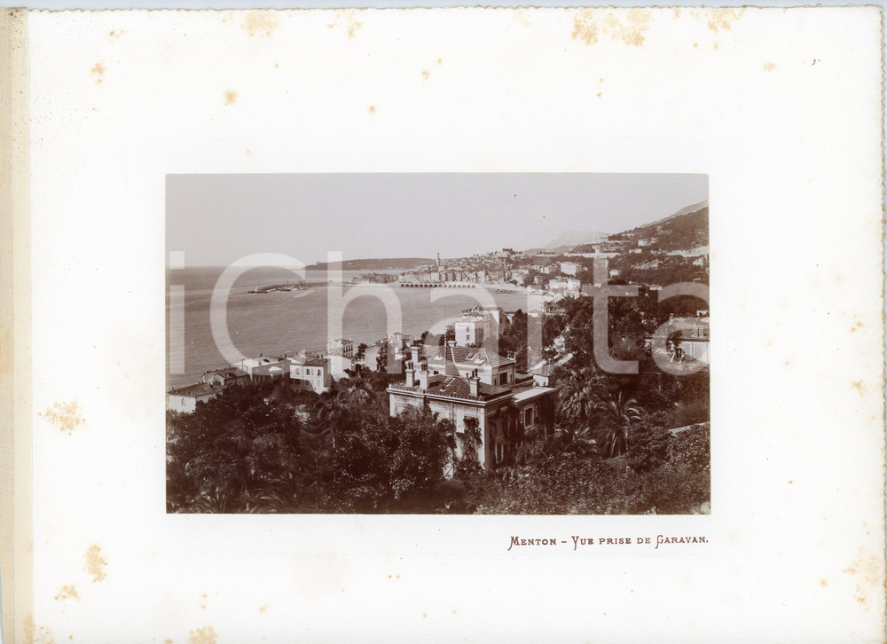 Fotografia d epoca originale 1910 ca MENTON CÃ´te d Azur, FRANCE Vue prise de GARAVAN  Photo 1