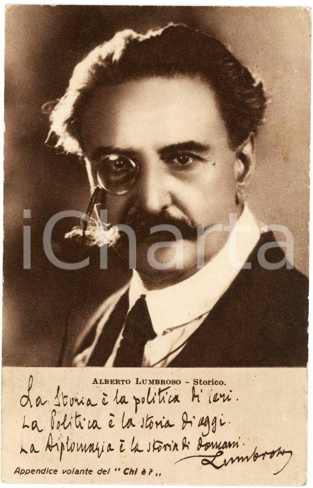 1928 Alberto LUMBROSO - Storico - CARTOLINE PARLANTI Ed. FORMIGGINI FP V Cartolina postale d'epoca, viaggiata. FAIR/discreto Lievi abrasioni e smussature angolari Formato: 9x14 cm originale e autentica 1