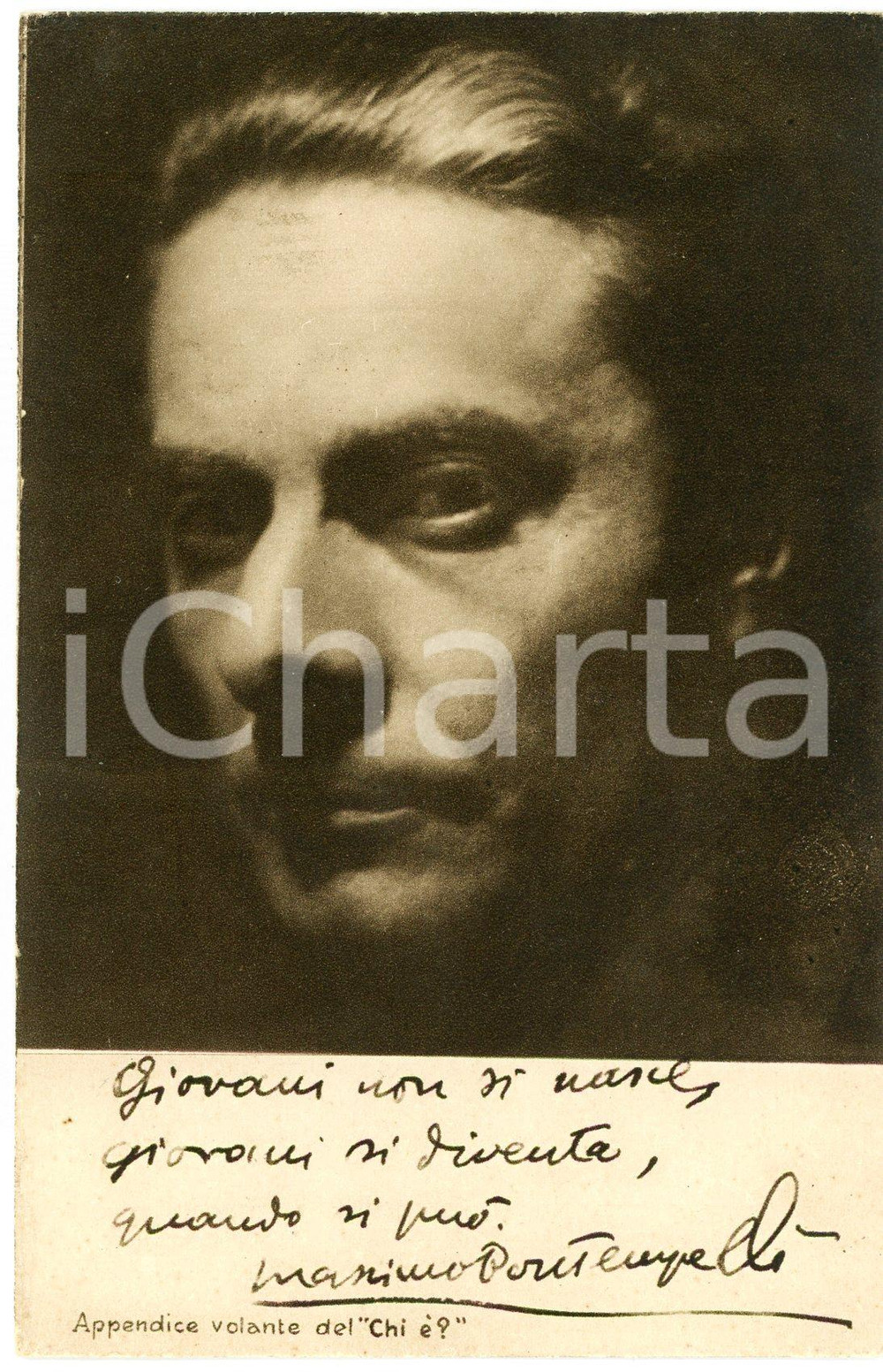 1928 Massimo BONTEMPELLI - CARTOLINE PARLANTI Ed. FORMIGGINI FP NV Cartolina postale d'epoca, non viaggiata. FAIR/discreto Lievi abrasioni e smussature angolari, abrasioni laterali Formato: 9x14 cm originale e autentica 1