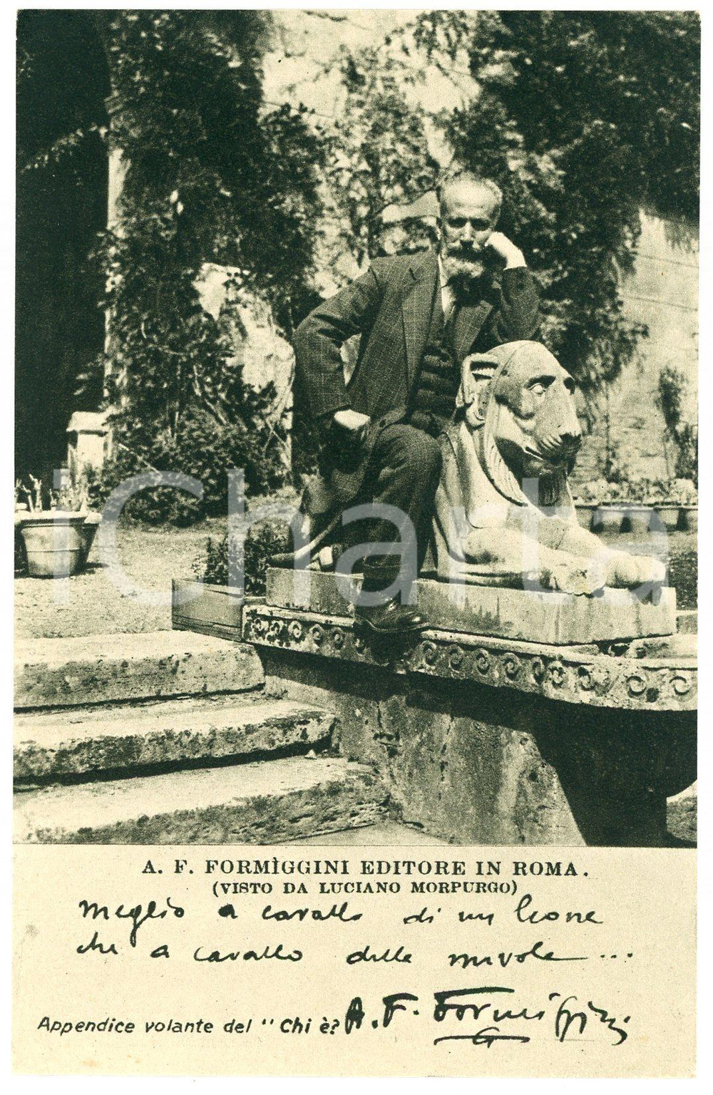 1928 Angelo Fortunato FORMIGGINI *CARTOLINE PARLANTI Ed. FORMIGGINI FP NV (4) Cartolina postale d'epoca, non viaggiata. FAIR/discreto Lievi smussature angolari, segni al verso Formato: 9x14 cm originale e autentica 1