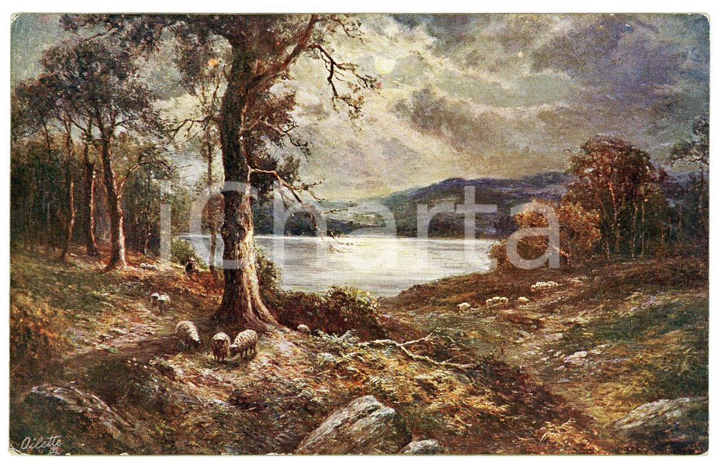 1920 ca UNITED KINGDOM Landscape - ILLUSTRATED Postcard serie SEA & LAKE n.3196  Cartolina postale d'epoca, non viaggiata. FAIR/discreto Smussature agli angoli Formato: FP originale e autentica 1