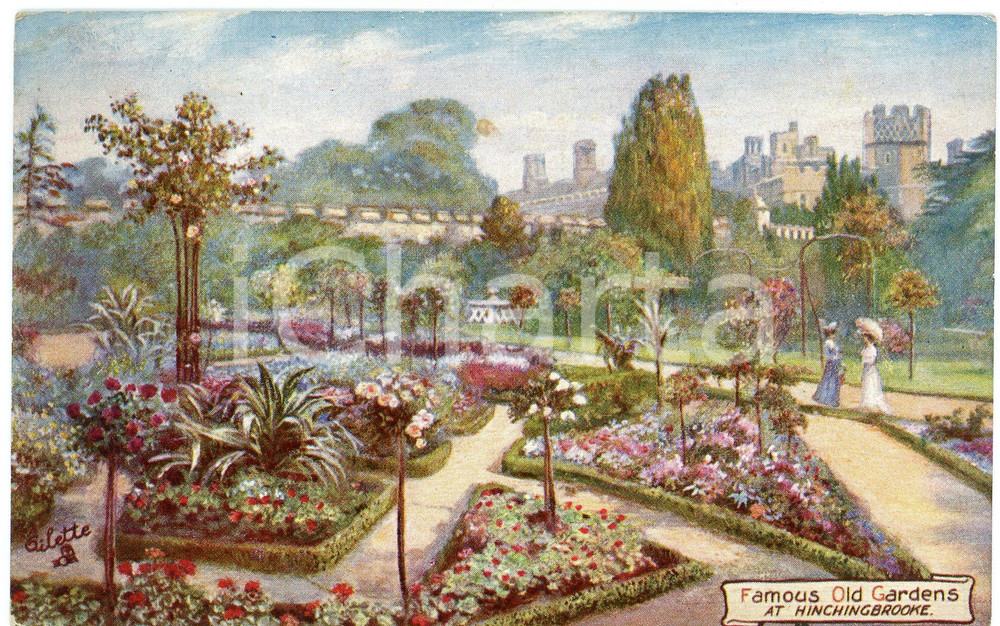 1920 ca HINCHINGBROOKE HOUSE Famous old gardens - Series I - Postcard n.8880  Cartolina postale d'epoca, non viaggiata.EDITORE: Raphael Tuck &amp; Sons FAIR/discreto Smussature agli angoli Formato: FP originale e autentica 1