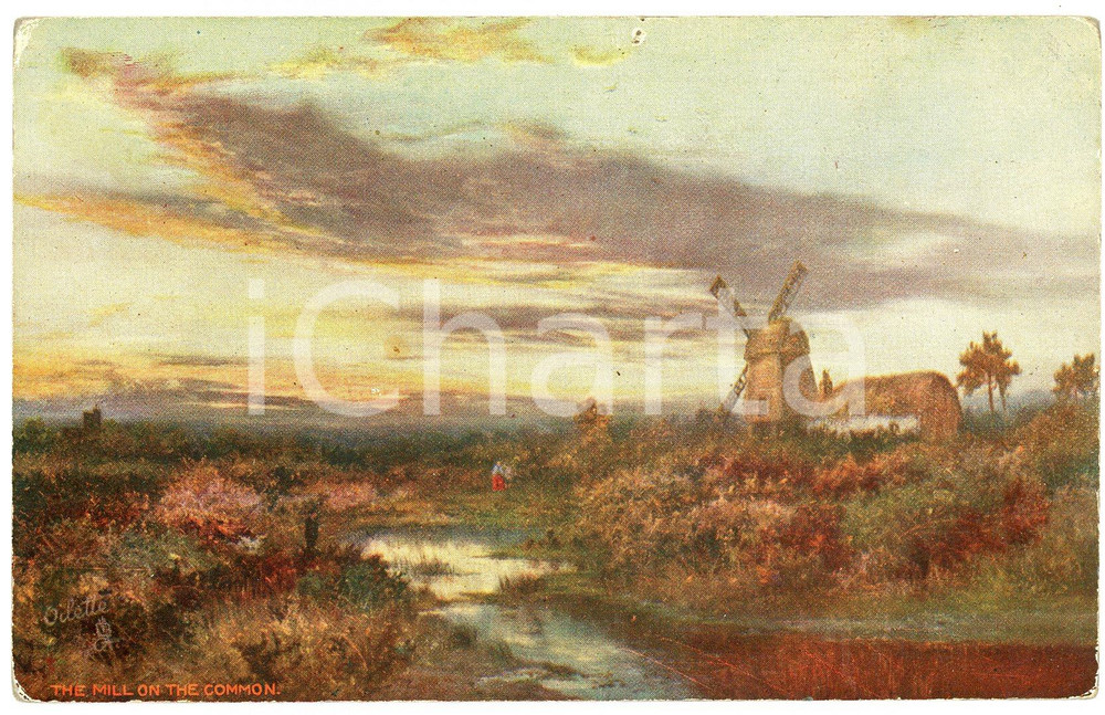 1920 ca Artist David SHERRIN The mill on the common Postcard serie HAPPY ENGLAND  Cartolina postale d'epoca, non viaggiata. FAIR/discreto Smussature agli angoli Formato: FP originale e autentica 1
