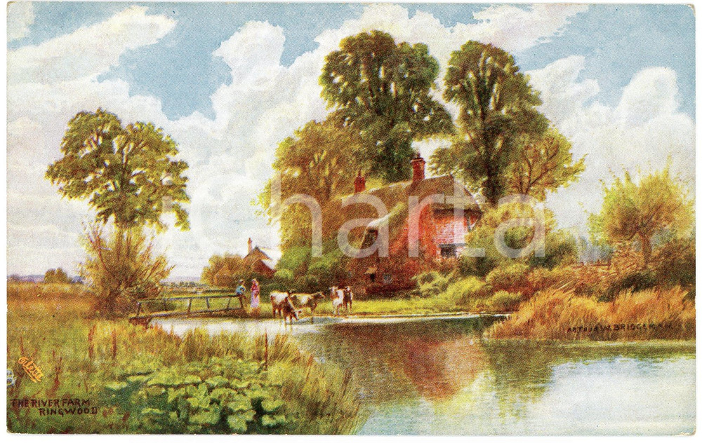 1920 ca RINGWOOD - HAMPSHIRE River side - Picturesque countries - Postcard 7114  Cartolina postale d'epoca, non viaggiata.EDITORE: Raphael Tuck &amp; Sons FAIR/discreto Smussature  agli angoli Formato: FP originale e autentica 1