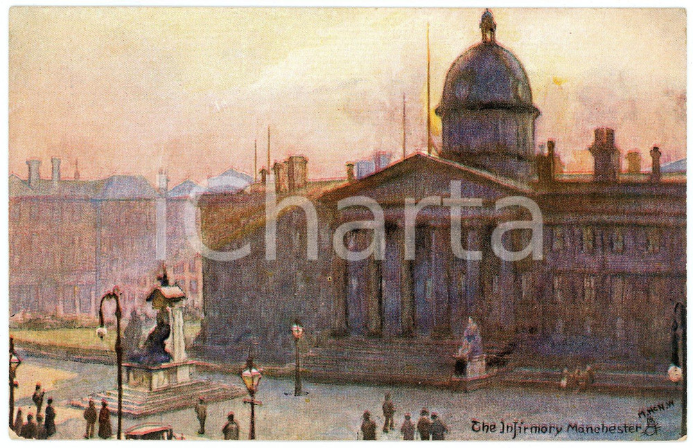 1920 ca MANCHESTER Royal infirmary ILLUSTRATED Postcard n. 6185  Cartolina postale d'epoca, non viaggiata.EDITORE: Raphael Tuck &amp; Sons FAIR/discreto Smussature  agli angoli Formato: FP originale e autentica 1