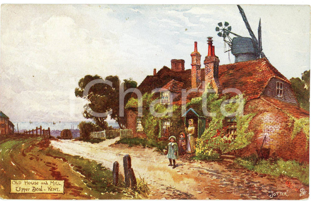 1920 ca UPPER DEAL Old house and mill - Picturesque counties - Postcard n. 7116  Cartolina postale d'epoca, non viaggiata.EDITORE: Raphael Tuck &amp; Sons FAIR/discreto Smussature  agli angoli Formato: FP originale e autentica 1