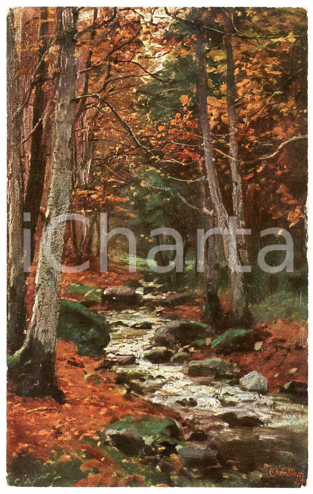 1920 ca Artist Dr. MULLER-KURZWELLY Der deutsche wald ILLUSTRATED Postcard n.824  Cartolina postale d'epoca, non viaggiata. FAIR/discreto Smussature agli angoli Formato: FP originale e autentica 1