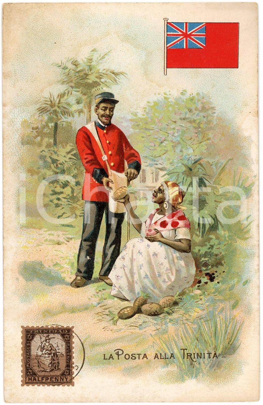 1920 ca MILANO Posta alla TRINITÀ Pubblicità LYSOFORM Achille Brioschi Cartolina  Cartolina postale d'epoca, non viaggiata. FAIR/discreto Smussature agli angoli Formato: FP originale e autentica 1