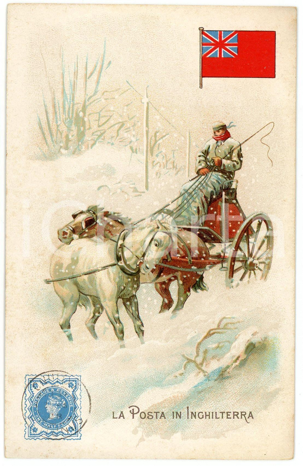1920 ca MILANO Posta in INGHILTERRA Pubblicità LYSOFORM Brioschi - Cartolina  Cartolina postale d'epoca, non viaggiata. FAIR/discreto Smussature agli angoli,  piegatura all'angolo inferiore destro Formato: FP originale e autentica 1