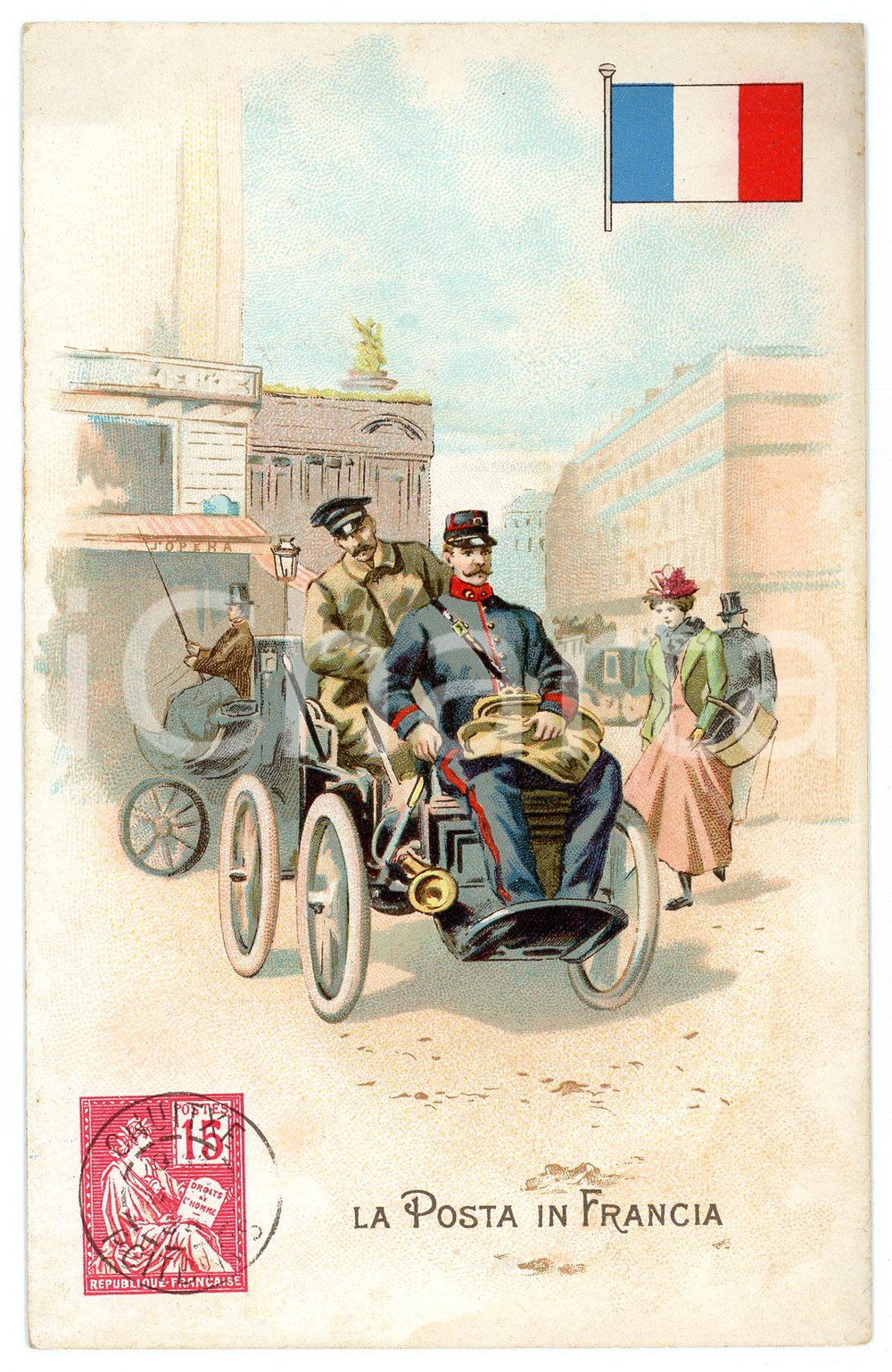1920 ca MILANO Posta in FRANCIA Pubblicità LYSOFORM Achille Brioschi - Cartolina  Cartolina postale d'epoca, non viaggiata. FAIR/discreto Smussature agli angoli Formato: FP originale e autentica 1