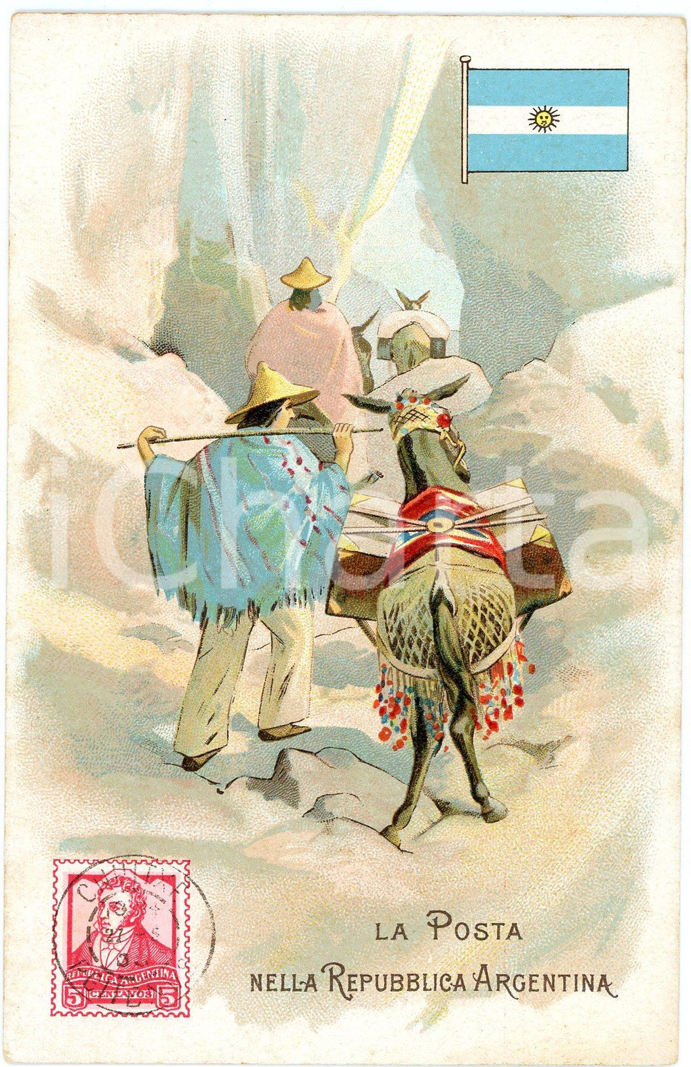 1920 ca MILANO Posta nella REPUBBLICA ARGENTINA Pubblicità LYSOFORM Cartolina  Cartolina postale d'epoca, non viaggiata. FAIR/discreto Smussature agli angoli Formato: FP originale e autentica 1