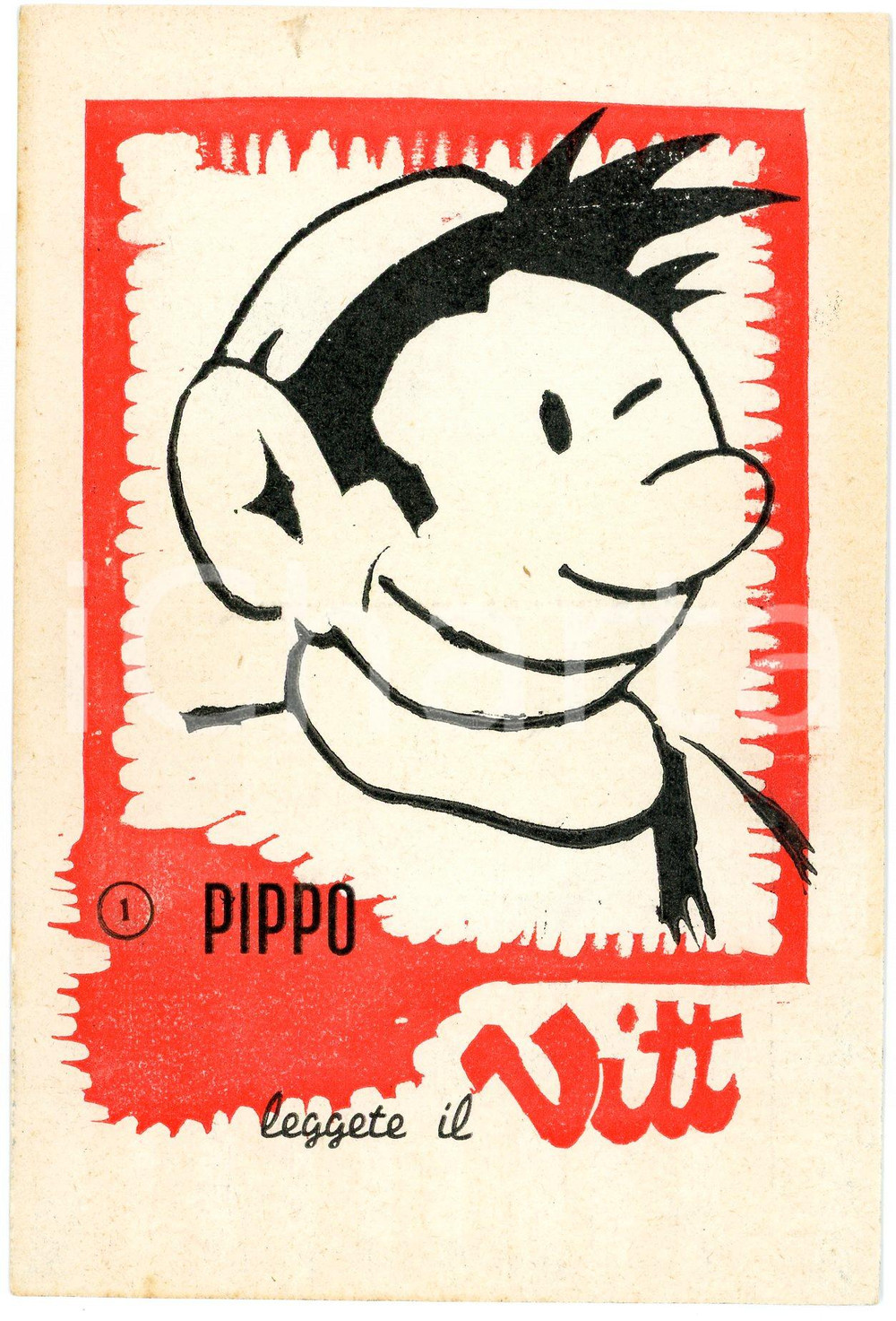 1960 ca IL VITTORIOSO Pippo di JACOVITTI Cartolina illustrata FG NV Cartolina postale d'epoca, non viaggiata FAIR/discreto Lievi smussature agli angoli Formato: FG originale e autentica 1