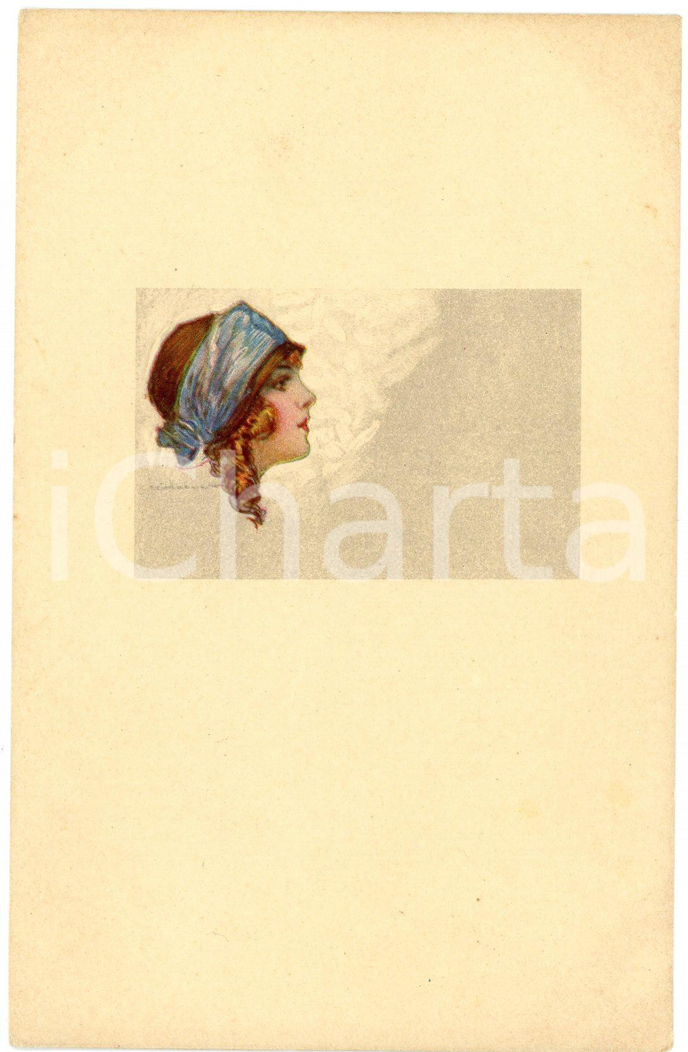 1910 ca ITALIA - ART DECO Donna con cappello - Cartolina ILLUSTRATA FP NV  Cartolina postale d'epoca, non viaggiata.EDITORE: Dell'Anna &amp; Gasparini - Milano FAIR/discreto Lievi smussature agli angoli Formato: FP originale e autentica 1