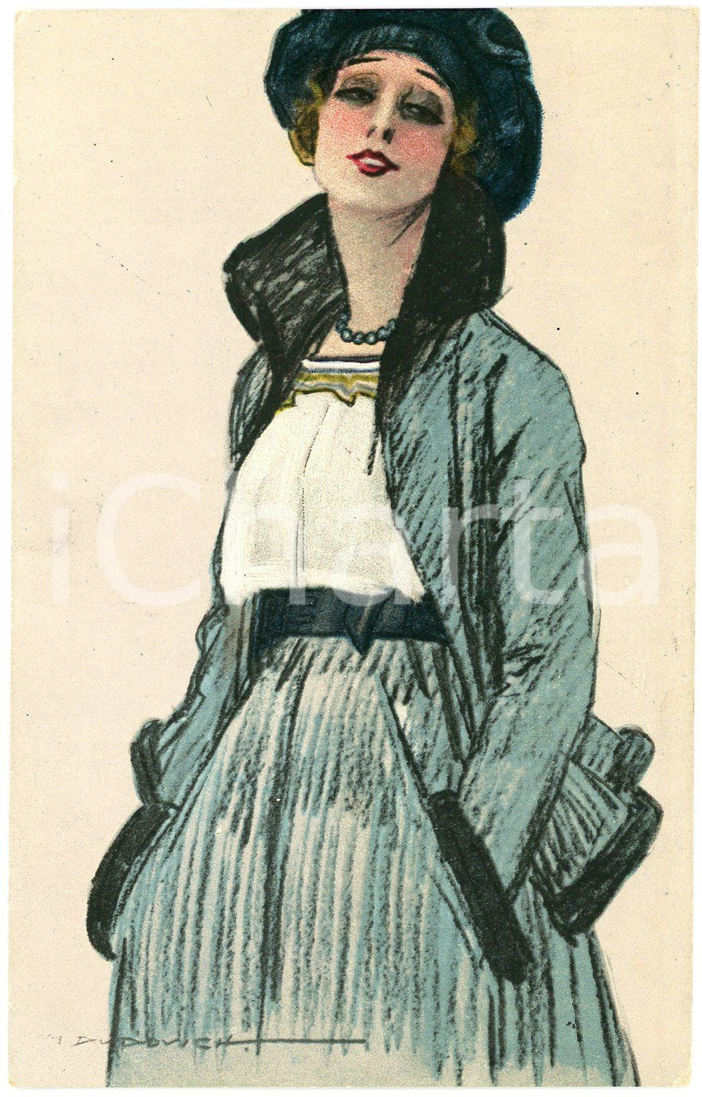 1919 Artist Marcello DUDOVICH - Woman - Portrait - GLAMOUR Postcard  Cartolina postale d'epoca, illustrata da Marcello Dudovich, scritta ma non viaggiata. GOOD/buono  Formato: 9x14 cm originale e autentica 1