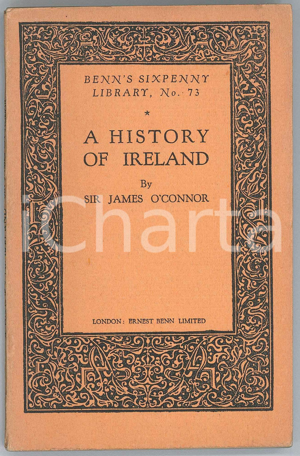1929 Sir James O'CONNOR A history of Ireland - Benn's Sixpenny Library no.73 Pubblicazione d'epoca.PAGINE: 77 FAIR/discreto gualciture e piegature Formato: 10x16 cm originale e autentica 1