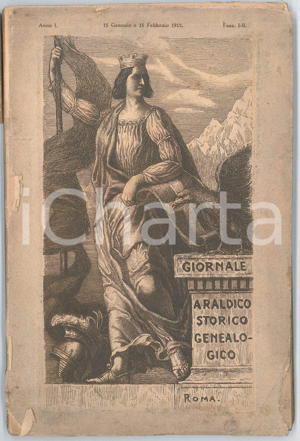 Giornale, rivista storica 1912 Giornale AraldicoStoricoGenealogico  Savoia  Conti Anguillara in Roma 1