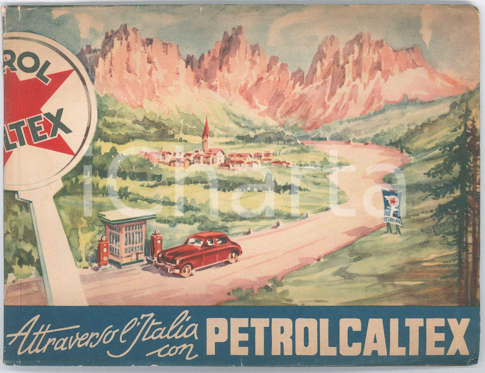1965 ca SARPOM Attraverso l'Italia con PETROCALTEX Pubblicazione illustrata Pubblicazione d'epoca, illustrata. PAGINE: 10 POOR/danneggiato Strappi ai margini della copertina, parziale distacco della copertina dalla spillatura Formato: 21x16 cm originale e autentica 1
