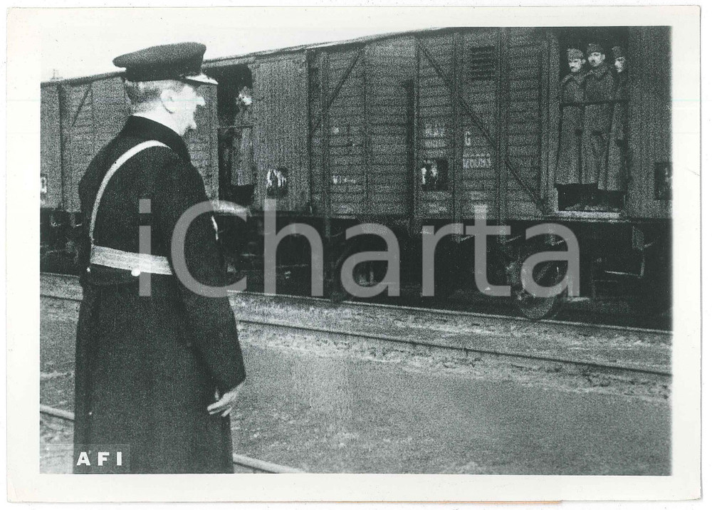Fotografia d epoca originale 1941 WW2 UNGHERIA Reggente MiklÃ³s HORTY al passaggio di una tradotta Foto 18x13 1