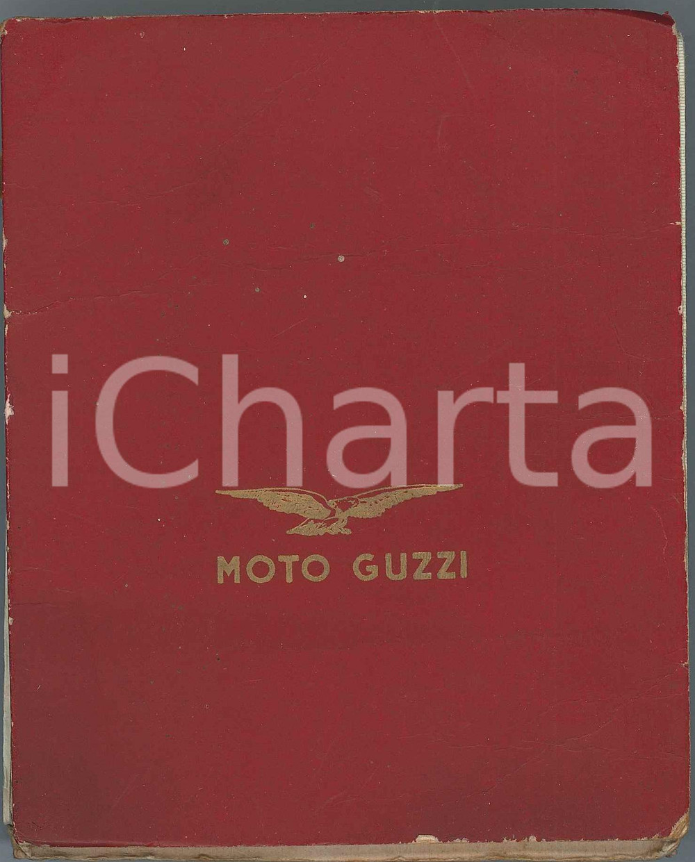 Materiale pubblicitario d’epoca 1960 ca MOTO GUZZI Mappa stradale ITALIA Pieghevole VINTAGE  illustrato 1