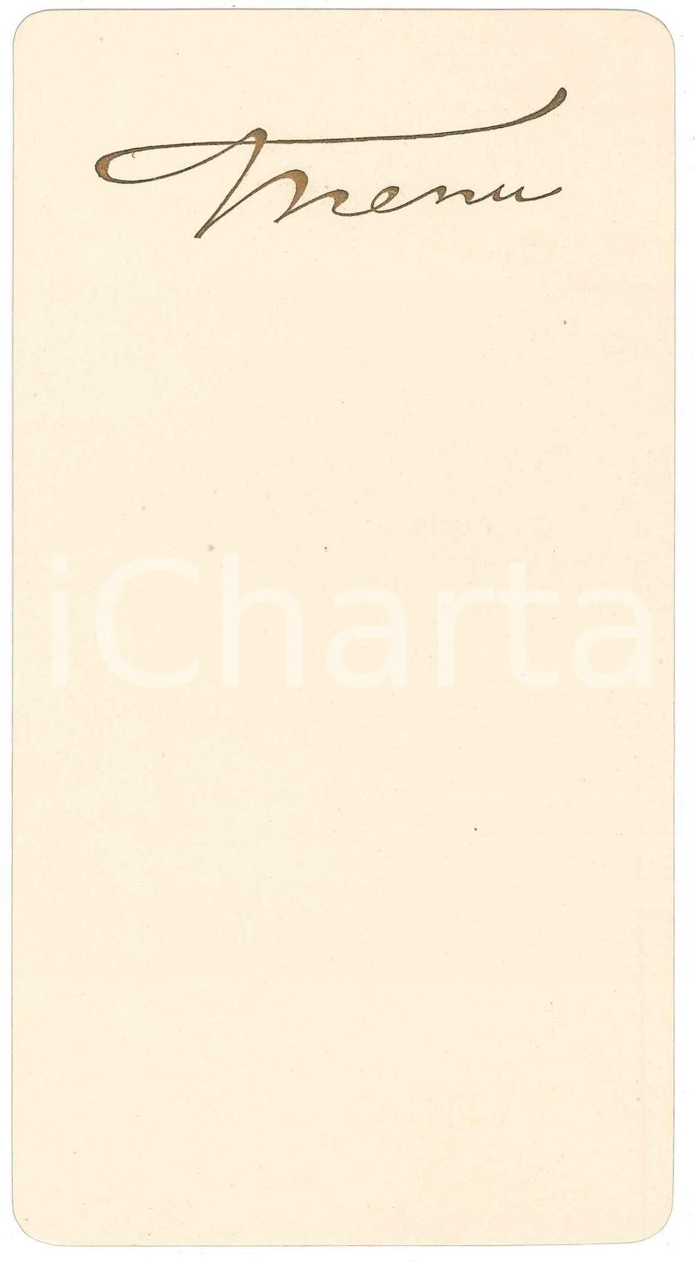 1930 ca FRANCE Menu VINTAGE 9x17 cm - NOT COMPILED  Men&ugrave; originale d'epoca, non compilato, su cartoncino con scritta dorata a rilievo. GOOD/buono  Formato: 9x17 cm originale e autentica 1