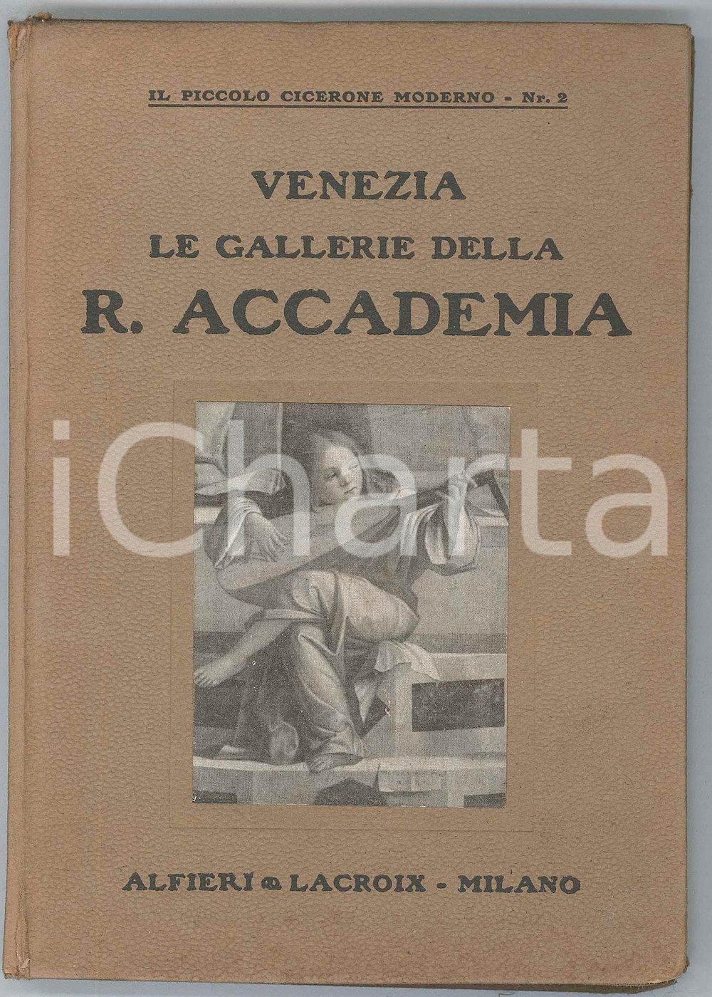 1920 ca VENEZIA Galleria della Regia Accademia - Il Piccolo Cicerone Moderno n.2 Pubblicazione d'epoca, illustrata.EDITORE: Alfieri &amp; Lacroix - MilanoPAGINE: 64 POOR/danneggiato Lieve mancanza al dorso, strappo al margine inferiore della copertina Formato: 12x17 cm originale e autentica 1