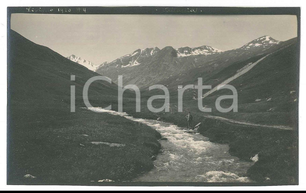 1920 Area di LIVIGNO - Ruscello di montagna -  Foto VINTAGE ANIMATA 14x9 cm  Fotografia d'epoca. GOOD/buono  Formato: 14x9 cm originale e autentica 1