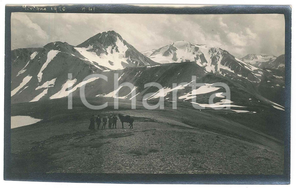 1920 Area di LIVIGNO - Veduta -  Foto VINTAGE ANIMATA 14x9 cm  Fotografia d'epoca. GOOD/buono  Formato: 14x9 cm originale e autentica 1