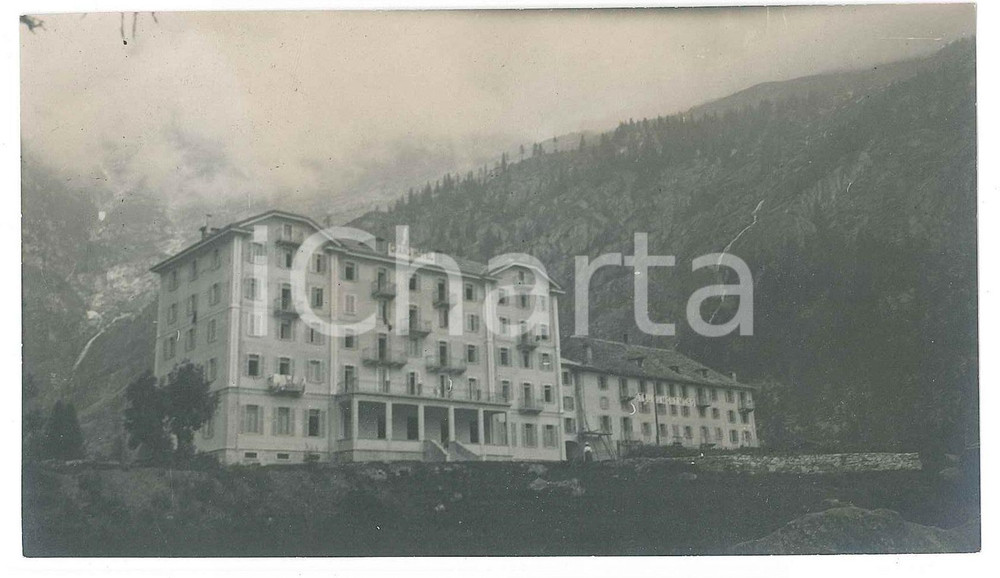 1905 ca MACUGNAGA (VCO) Grand Hotel MONTE MORO (2) Foto 14x8 cm  Fotografia d'epoca. GOOD/buono  Formato: 14x8 cm originale e autentica 1