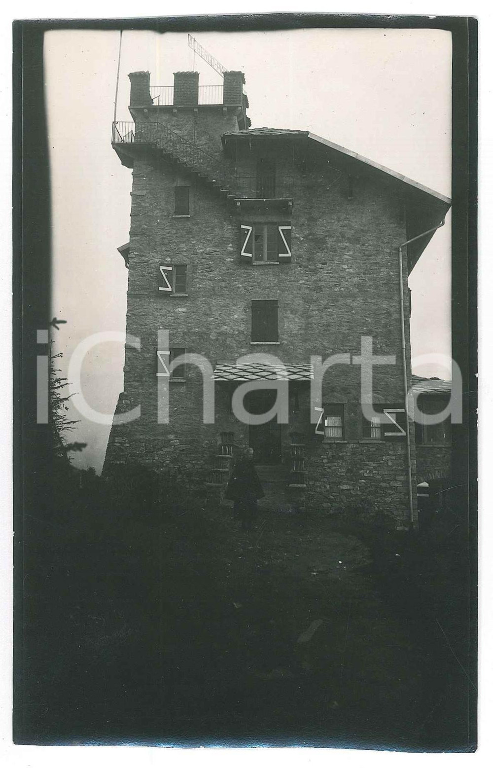 1910 ca ITALIA - ALPI - Albergo di montagna - Foto VINTAGE 9x15 cm  Fotografia d'epoca. GOOD/buono  Formato: 9x15 cm originale e autentica 1