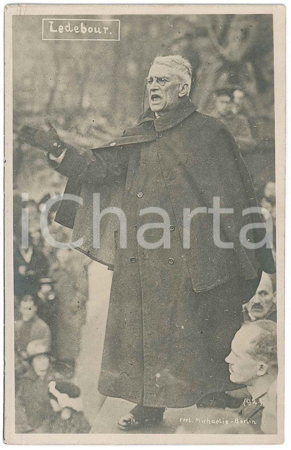 1919 BERLIN - SPARTACIST UPRISING - Georg Ledebour - Postcard Cartolina postale d'epoca, non viaggiata.CONDIZIONI: GFORMATO: 9x14 cm    originale e autentica 1