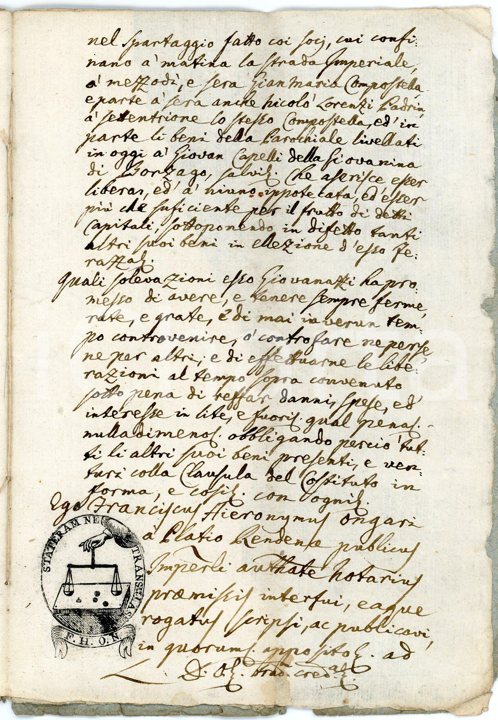 1790-1802 BOCENAGO Quaderno 5 atti manoscritti Gian Antonio FERRAZZA *22 pp. Quaderno contenente cinque atti manoscritti legati a Gian Antonio Ferrazza:- l'acquisto di una terra a Bocenago da Giacomo Boroni;- l'acquisto di una terra arativa a Bocenago dai fratelli Giacomo e Giuseppe Boroni;- l'acquisto di una casa a Bocenago da Giuseppe Fostini; - una cessione di capitale da parte di Francesco Dorna di Vigo;- la sollevazione da un debito, da parte di Santo Giovanazzi. Tutti gli atti sono rogati dal notaio Francesco Gerolamo Ongari di Rendena, con pregevole tabellionato .Copertina in cartoncino.PAGINE: 22 + copertina in cartoncino FAIR/discreto piegature d'epoca Formato: 15x22 cm originale e autentica 1