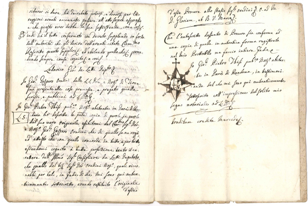 1783 BORZAGO / SPIAZZO (TN) Fratelli FERRAZZA comprano terre arative FANTINI Contratto manoscritto, relativo all'acquisto di terre arative dalle sorelle Angelica e Maria Teresa Fantini.Tabellionato del notaio Giovanni Pietro Thisi.Copertina in cartoncino.PAGINE: 20 (5 bianche) + copertina in cartoncino FAIR/discreto piegature d'epoca Formato: 18x24 cm originale e autentica 1