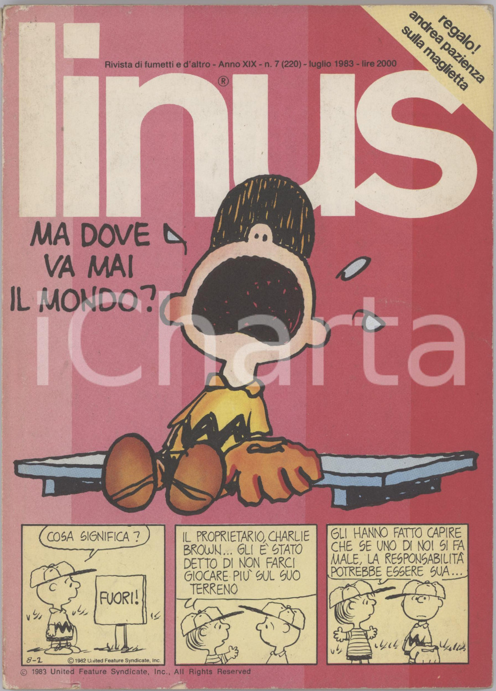 1985 LINUS Ciacci di D'ALFONSO & CASCIOLI Bobo di STAINO *FUMETTI Anno XXI n. 12 Rivista originale d'epoca, illustrata.PAGINE: 146 GOOD/buono ma tracce d'uso; piccola sbrecciatura al lato inferiore Formato: 15x21 cm originale e autentica 1