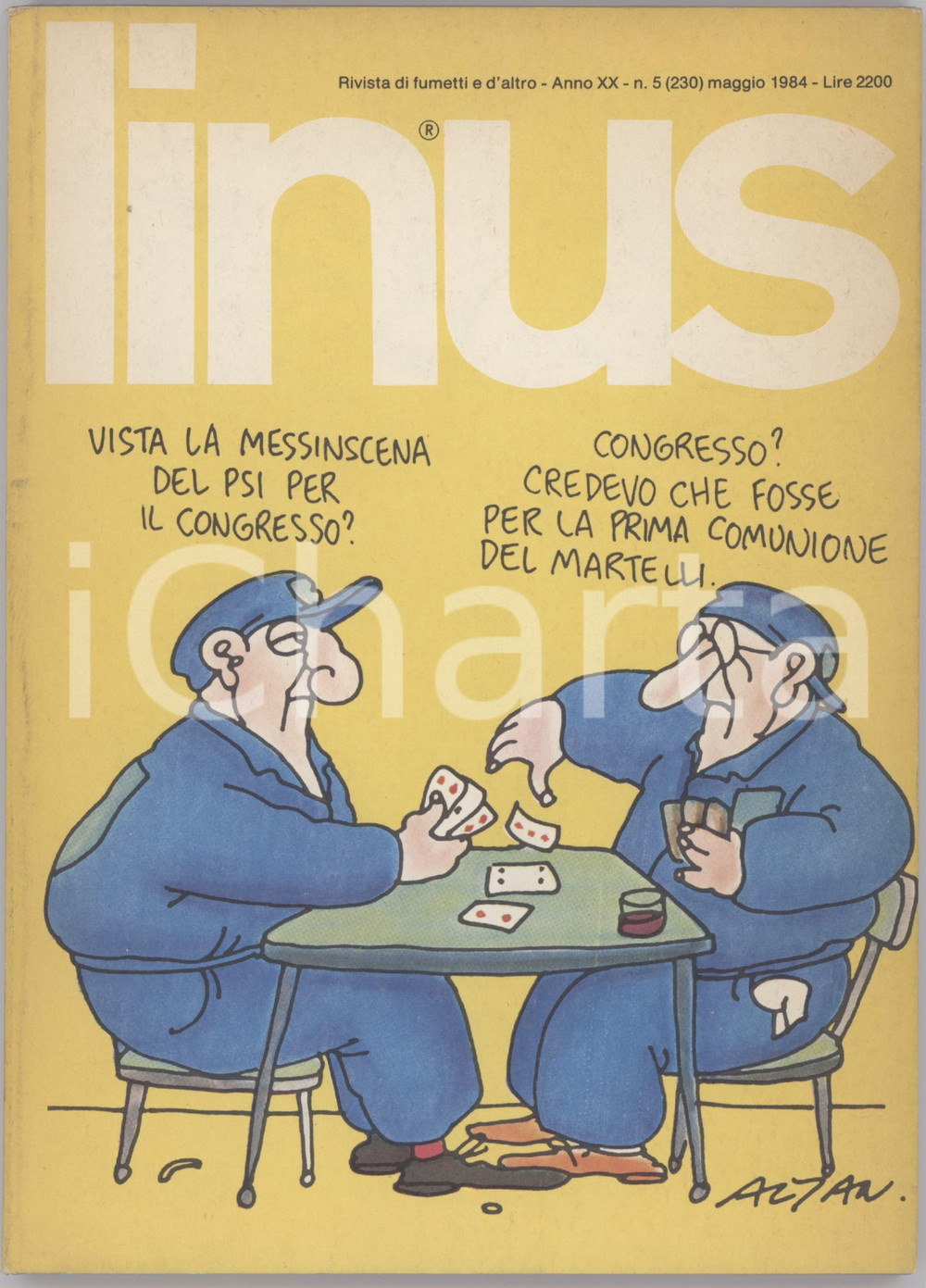 Giornale, rivista storica 1984 LINUS Bobo di STAINO  Il destino di Monique di BRETÃ‰CHER  Rivista FUMETTI 1