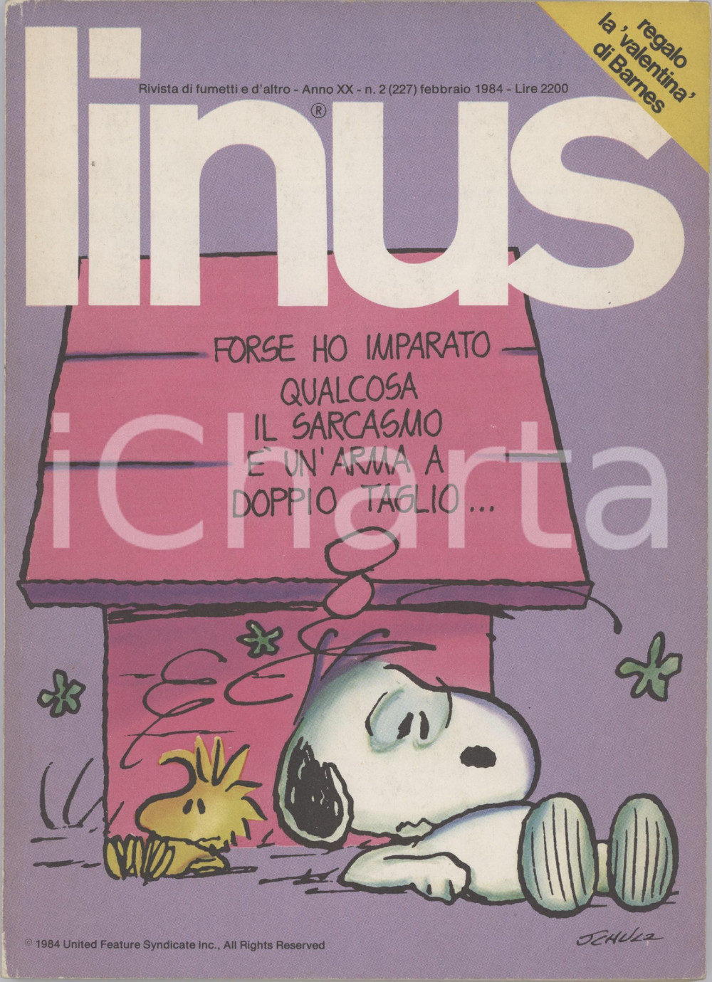 1984 LINUS Bobo di STAINO - Girighiz di LUNARI - Rivista FUMETTI Anno XX n. 2 Rivista originale d'epoca, illustrata.PAGINE: 146 FAIR/discreto lievi piegature angolari alla copertina; lievi tracce d'uso Formato: 15x21 cm originale e autentica 1