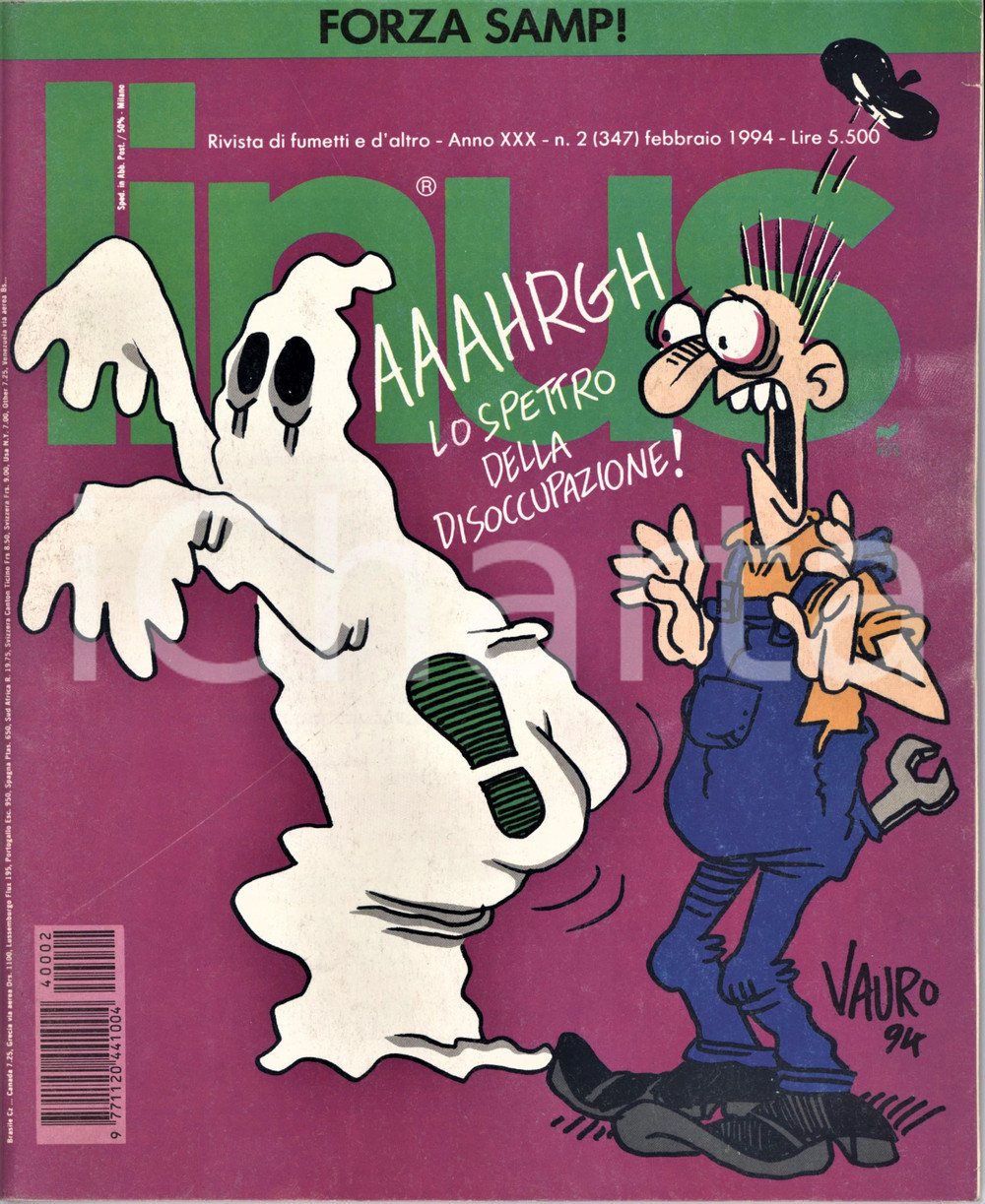 1994 LINUS Seventies' Park di MARAMOTTI Via satellite di PERINI *Rivista FUMETTI Rivista originale d'epoca, illustrata.Anno XXX n. 2.PAGINE: 146 GOOD/buono ma minimi strappi in copertina e graffio Formato: 21x26 cm originale e autentica 1