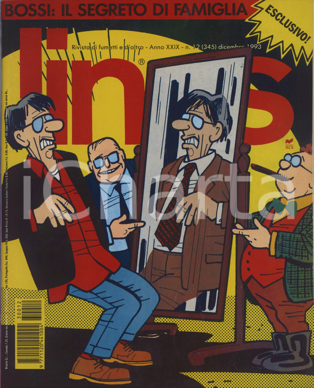 Giornale, rivista storica 1993 LINUS Milan Dog di MARAMOTTI  Valentina legge di CREPAX  Rivista FUMETTI 1