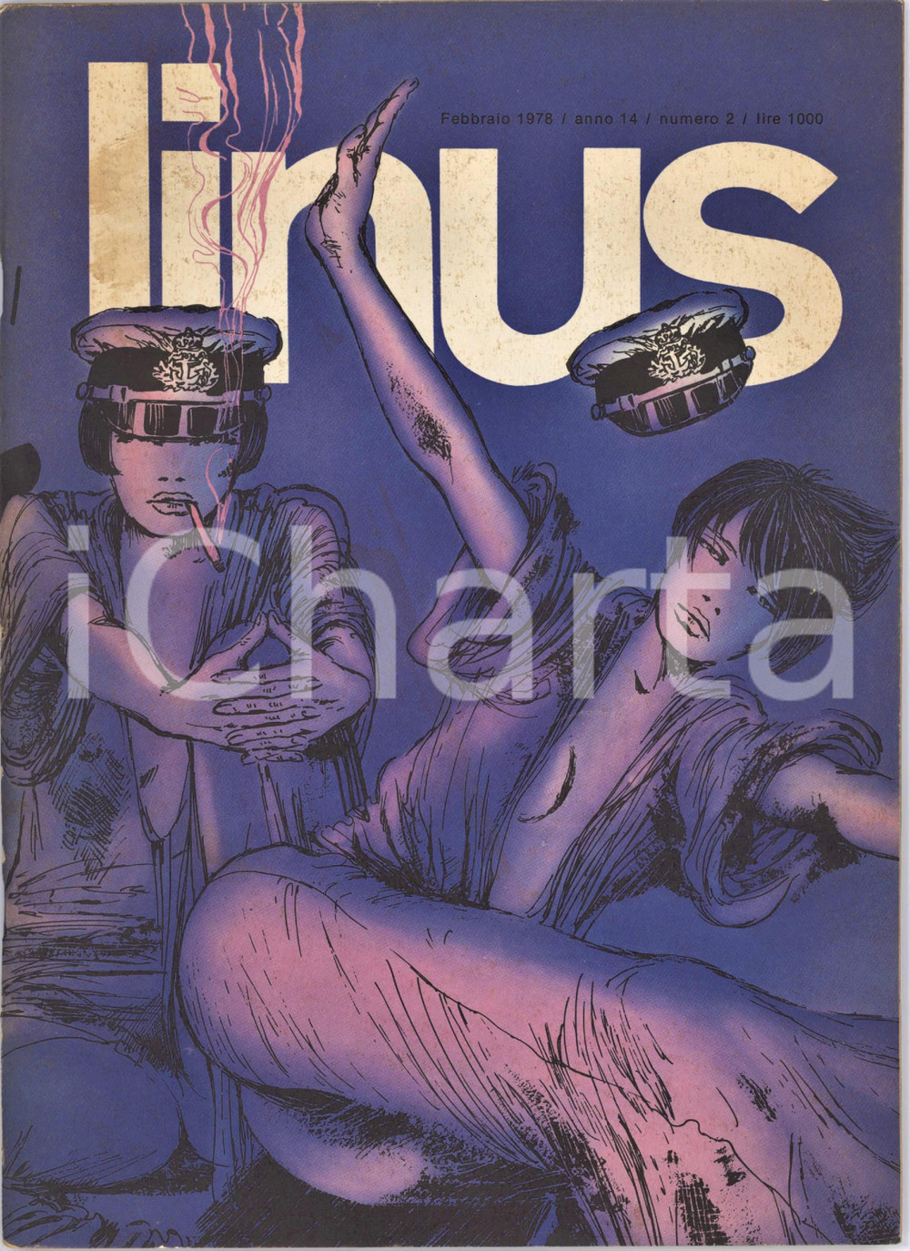1978 LINUS Minus di J. - Anthropology di CREPAX - Rivista FUMETTI Anno XIV n. 2 Rivista originale d'epoca, illustrata.PAGINE: 106 FAIR/discreto lievi macchie e abrasioni in copertina; mancanze marginali ad alcune pagine interne Formato: 19x26 cm originale e autentica 1