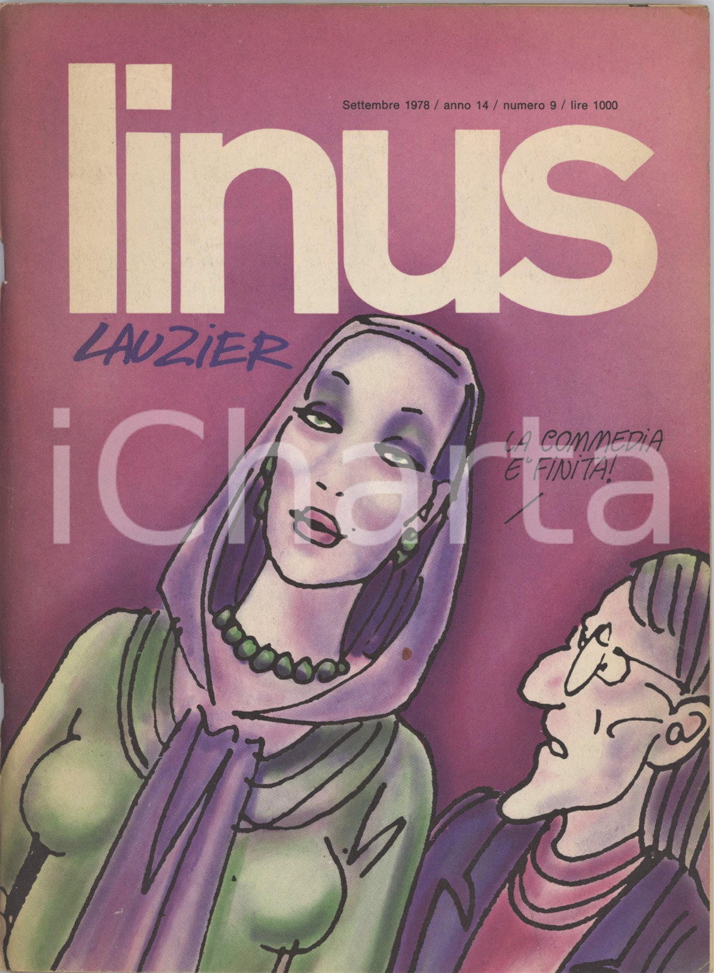 1978 LINUS Ulisse di SCARPA - Wizard of Id di PARKER & HART - Rivista FUMETTI Rivista originale d'epoca, illustrata.Anno XIV n. 9. PAGINE: 106 FAIR/discreto strappi e piccoli fori alla quarta di copertina che interessano anche le ultime due pagine: piccole mancanze angolari ad alcune pagine interne Formato: 19x26 cm originale e autentica 1
