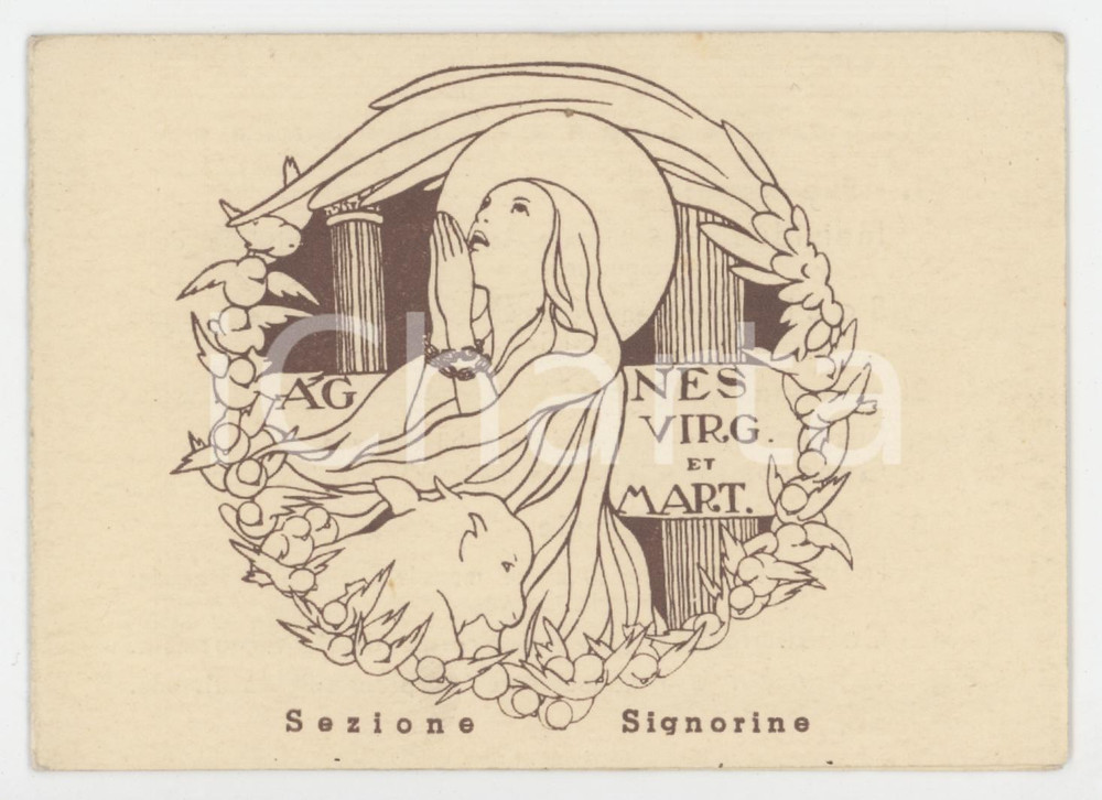 1940 VENEZIA - AZIONE CATTOLICA Sezione Signorine Gioventù Femminile - Tessera Tessera d'epoca.  FAIR/discreto Lievi smussature agli angoli Formato: 11x8 cm originale e autentica 1