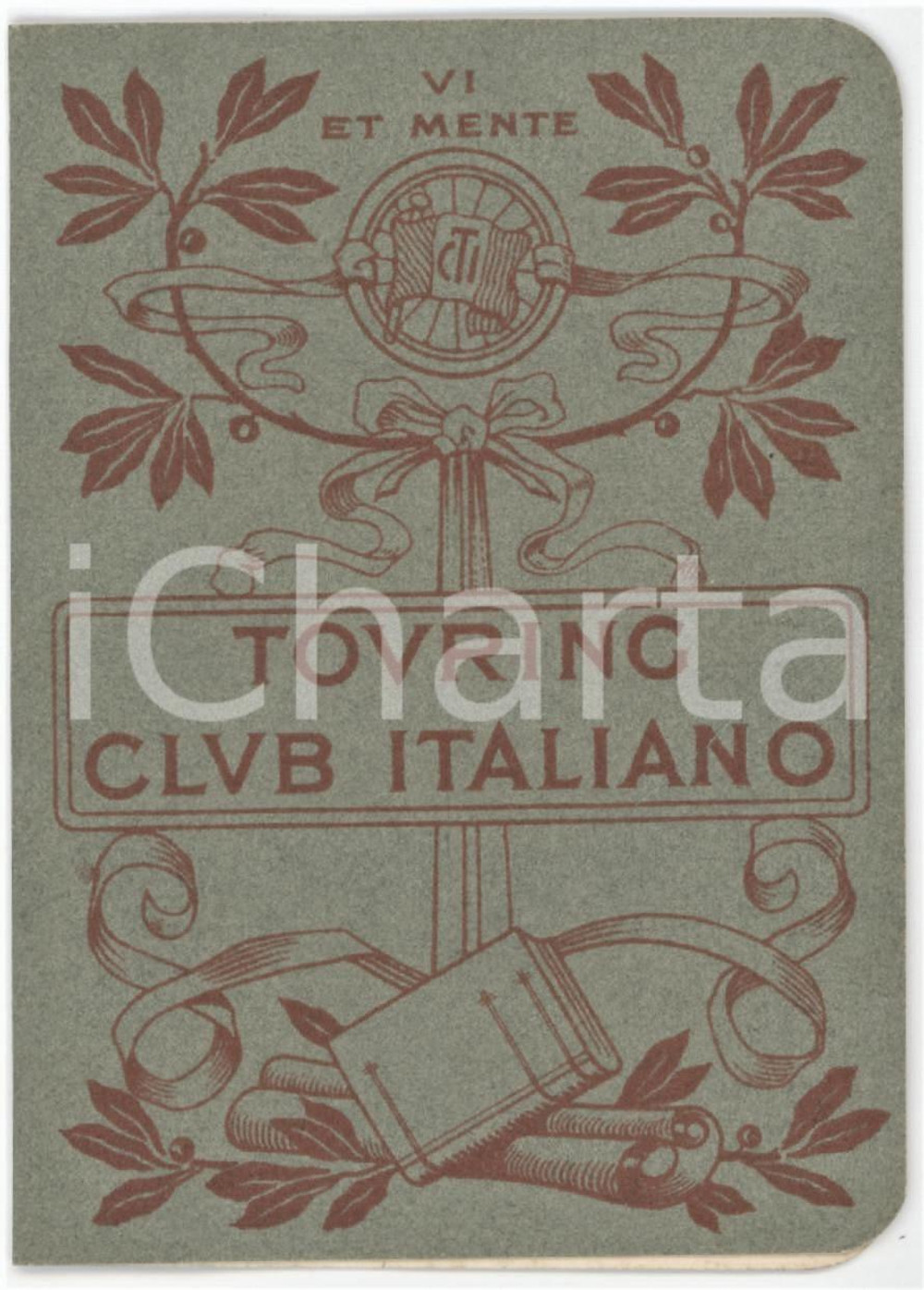 1935 ca TCI Touring Club Italiano - Tessera 7x10 cm