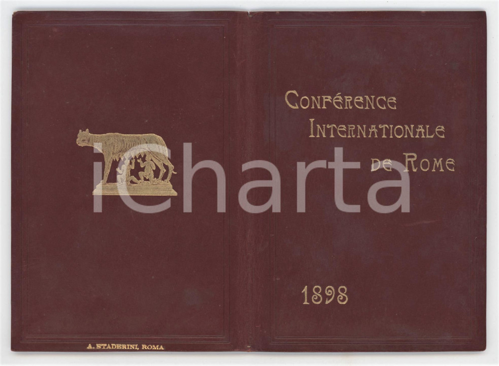 1898 ROMA Conférence Internartionale de Rome - Carte 7x11 cm