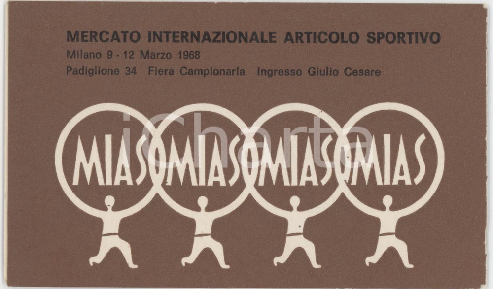 1968 FIERA DI MILANO Mercato internazionale articolo sportivo - Tessera stampa